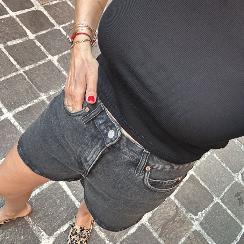 DR DENIM SHORT NORA NERO