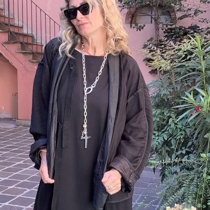 PAPUCEI KIMONO J ONDA NERO