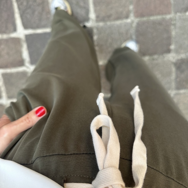 NUMERO155 PANTALONE PENELOPE A VERDE MILITARE