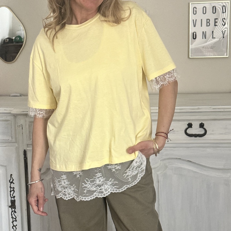 NUMERO155 TSHIRT CLEO GIALLO