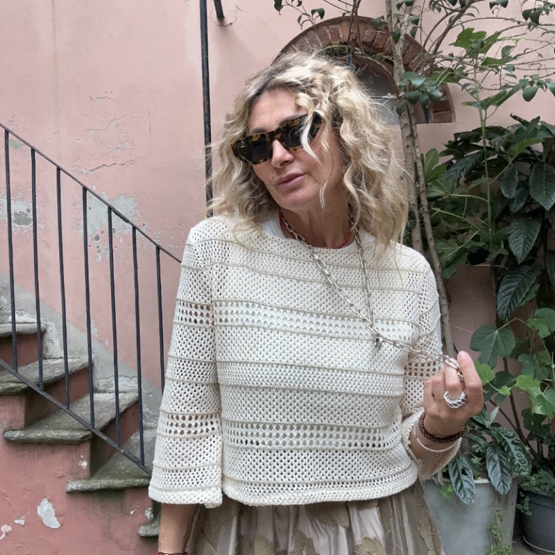 NUMERO155 MAGLIA HAVE LATTE