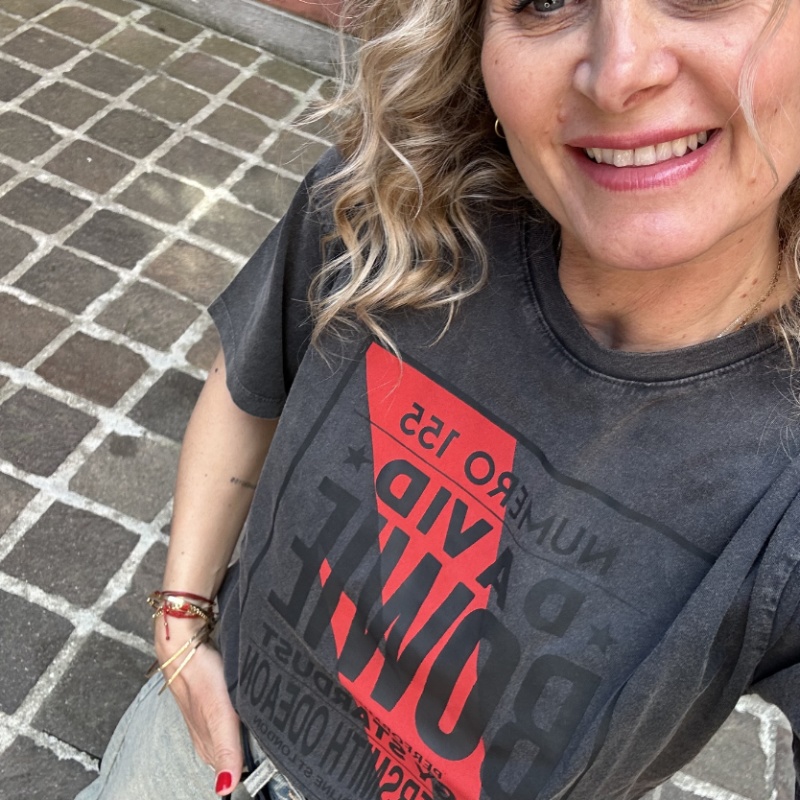 NUMERO155 TSHIRT DAVID BOWIE GRIGIO SCURO