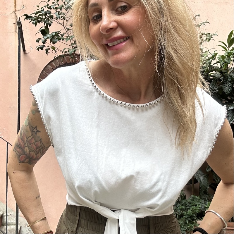 SOUVENIR TOP V39A0139 BIANCO