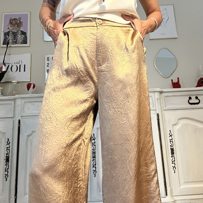 NUMERO155 PANTALONE NINA ORO