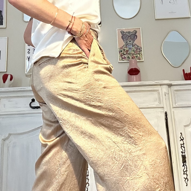 NUMERO155 PANTALONE NINA ORO