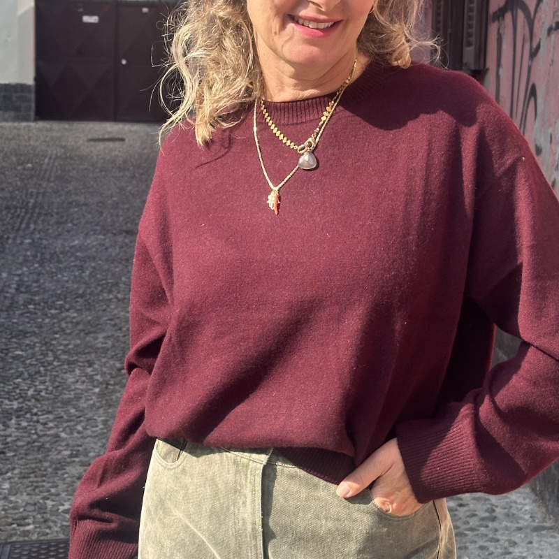 NUMERO155 MAGLIONE ATENA BORDEAUX